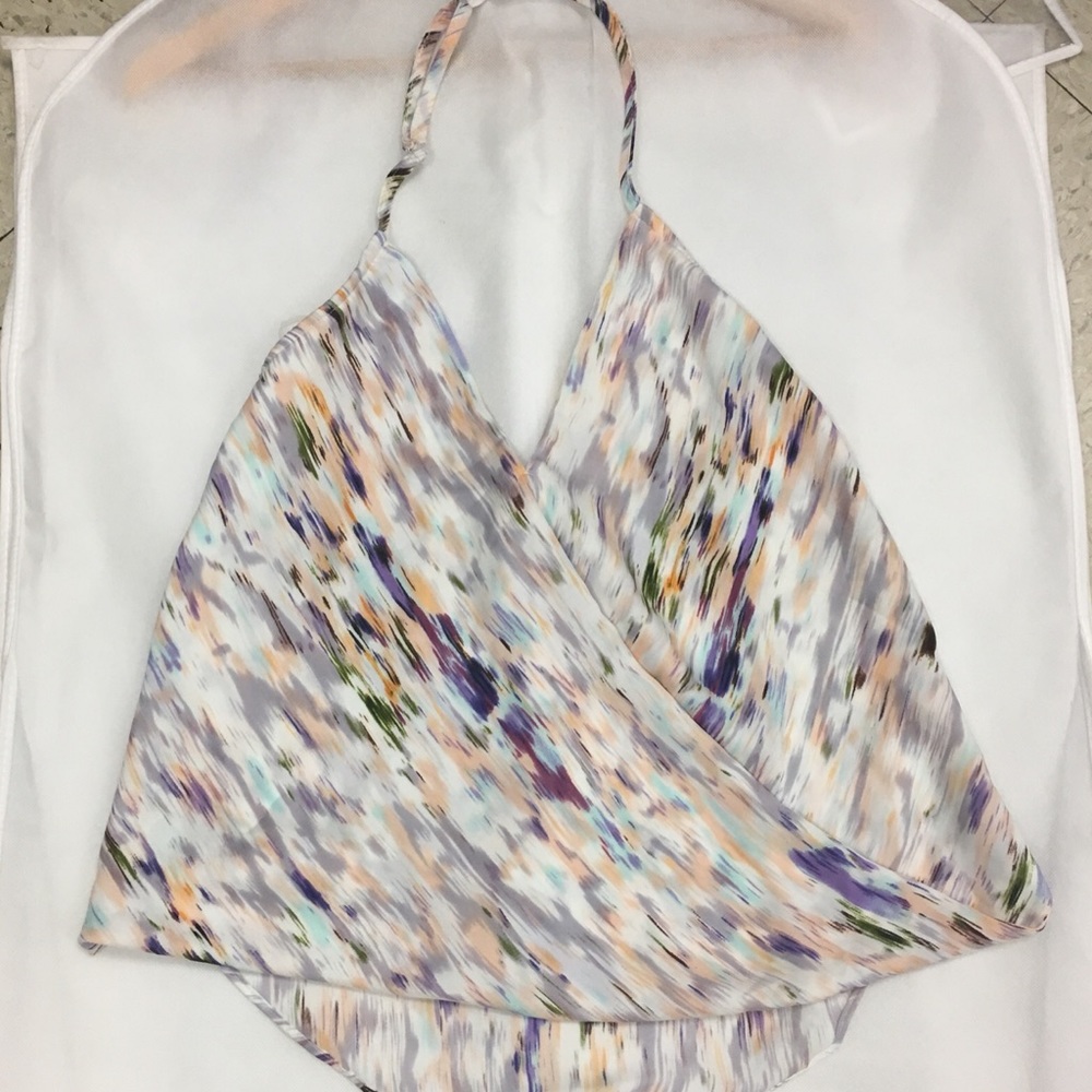 Helena Quinn silk draped halter